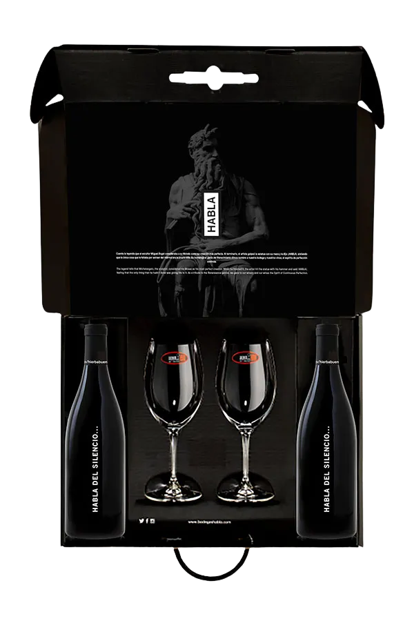 Estuche Habla del silencio y copas Riedel