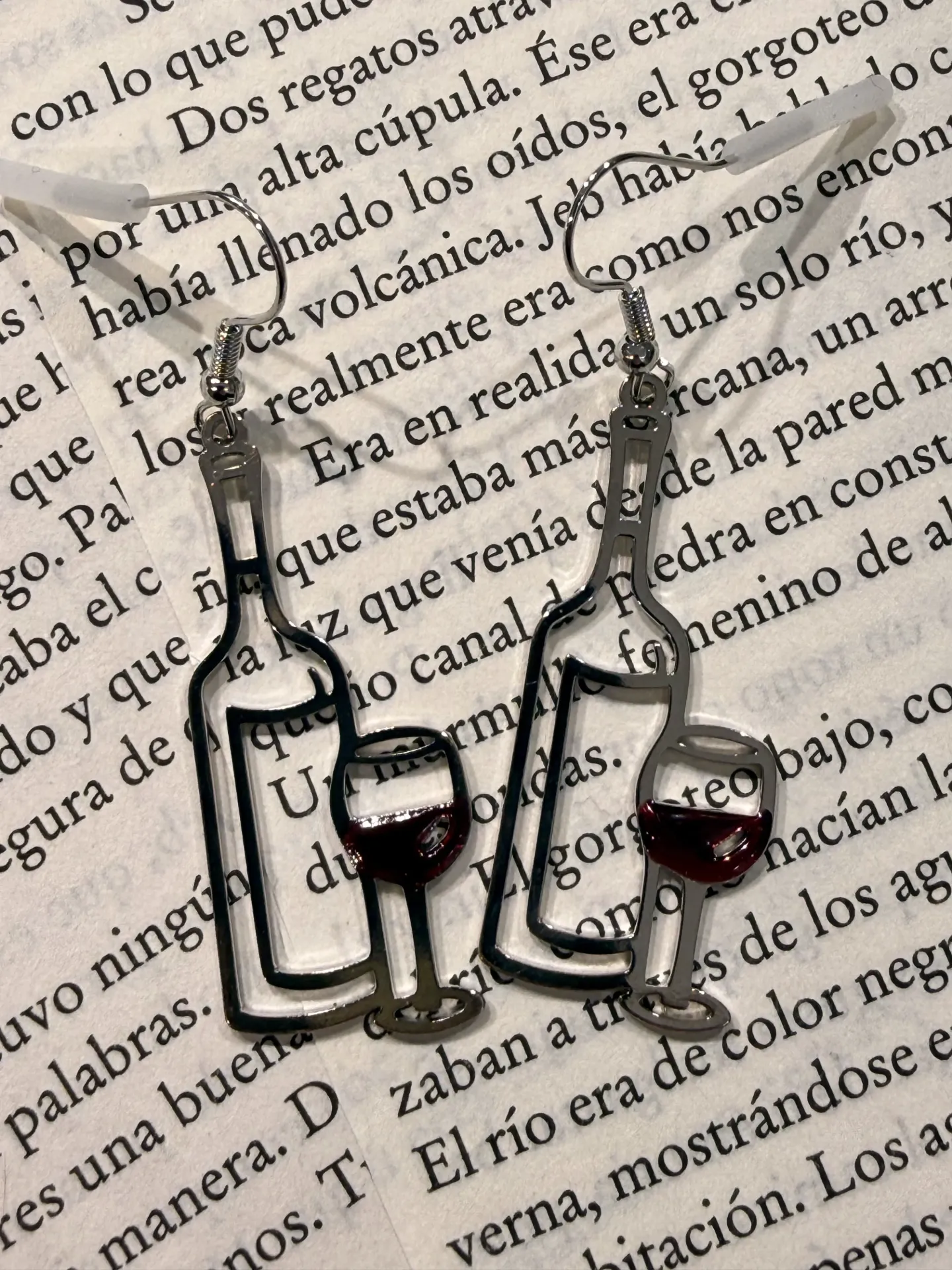 Pendientes "Brindis Plateado"