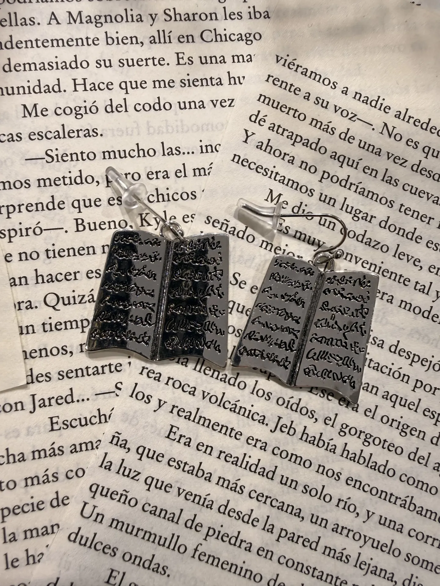Pendientes “Libro abierto"